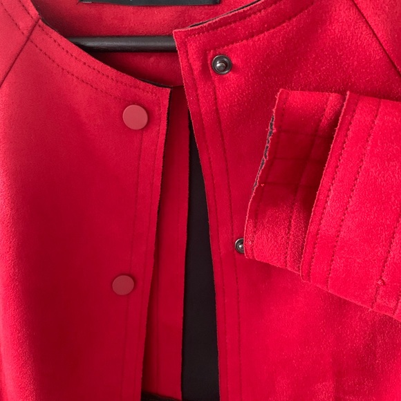 Zara faux suede red coat - S - Picture 5 of 5